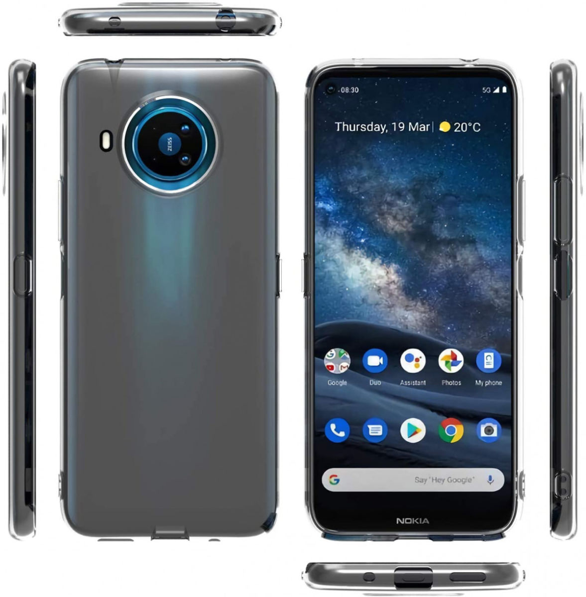 Nokia 8.3 Hoesje Dun TPU Transparant afbeelding 2
