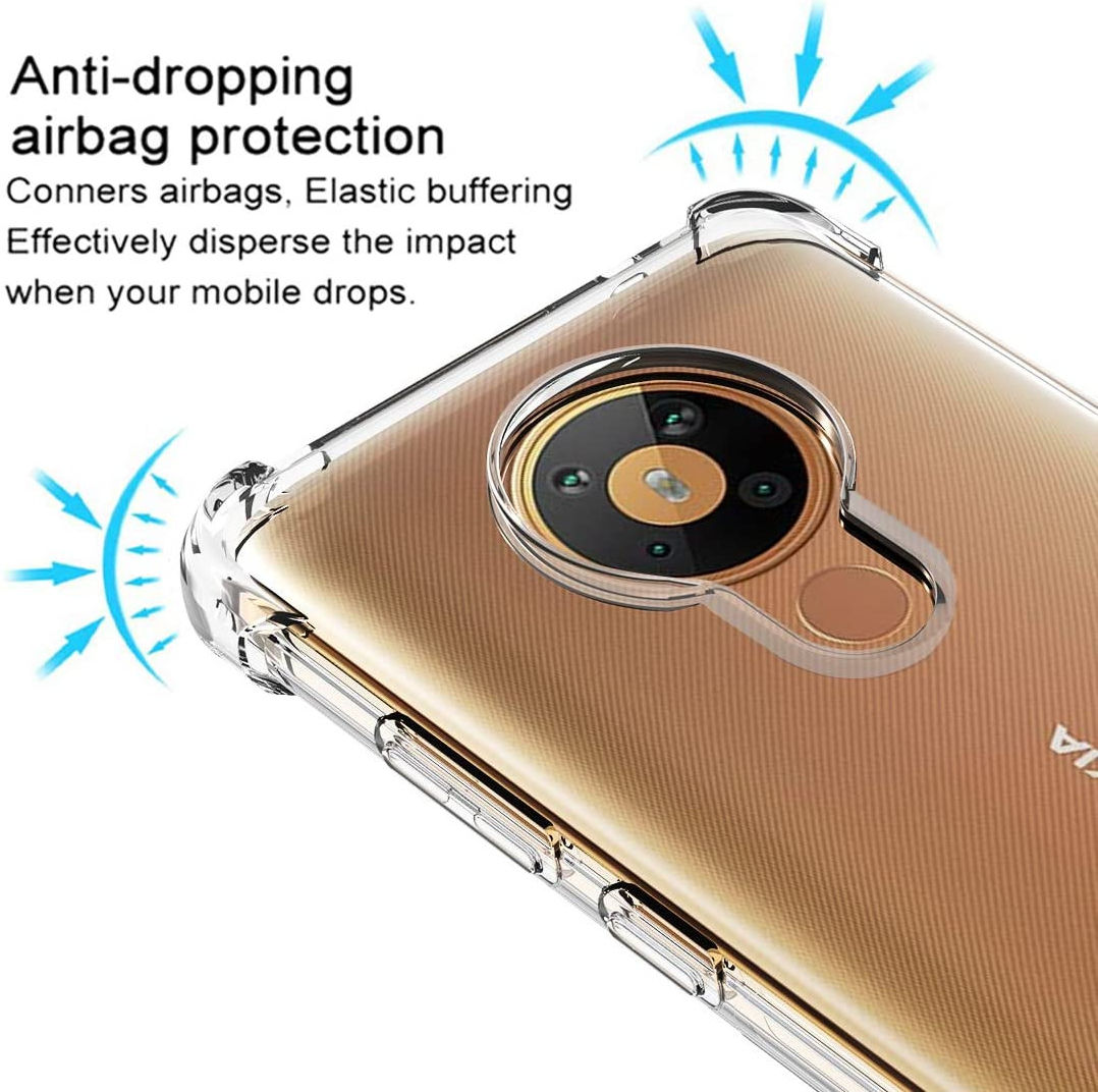 Nokia 5.3 Dun TPU Hoesje Schokbestendig Transparant afbeelding 2
