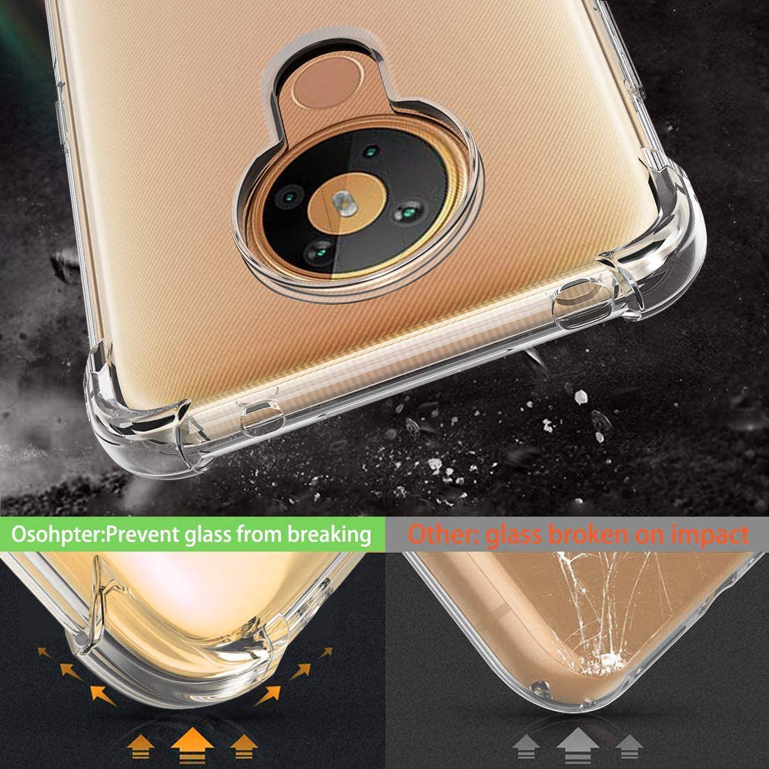 Nokia 5.3 Dun TPU Hoesje Schokbestendig Transparant afbeelding 7