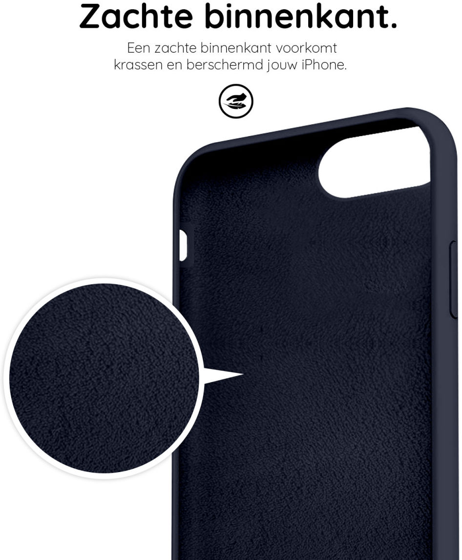 HappyCase iPhone SE 2020/2022 Hoesje Siliconen Back Cover Donker Blauw afbeelding 7