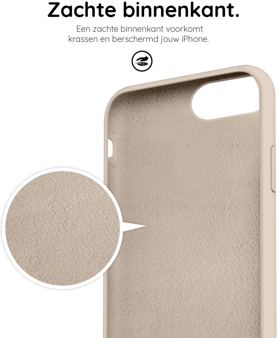 HappyCase iPhone SE 2020/2022 Hoesje Siliconen Back Cover Beige afbeelding 9