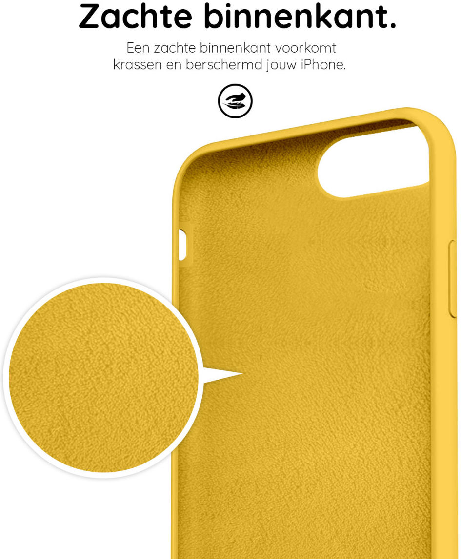 HappyCase iPhone SE 2020/2022 Hoesje Siliconen Back Cover Geel afbeelding 4