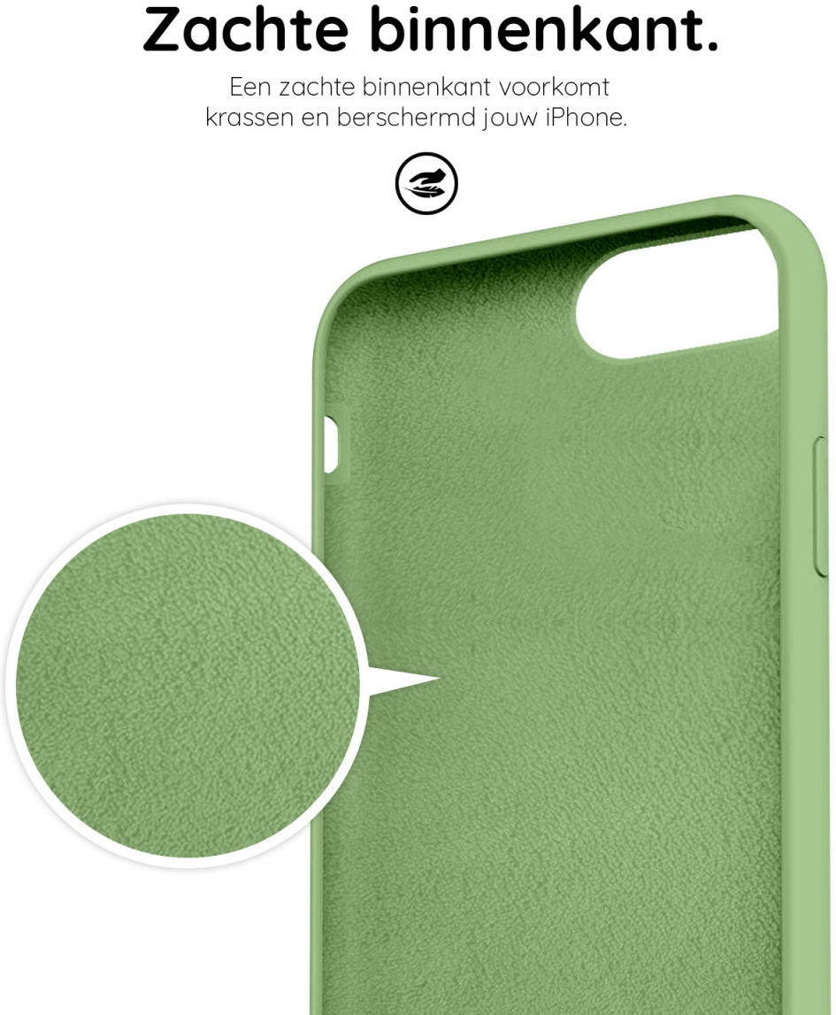 HappyCase iPhone SE 2020/2022 Hoesje Siliconen Back Cover Mint Groen afbeelding 5