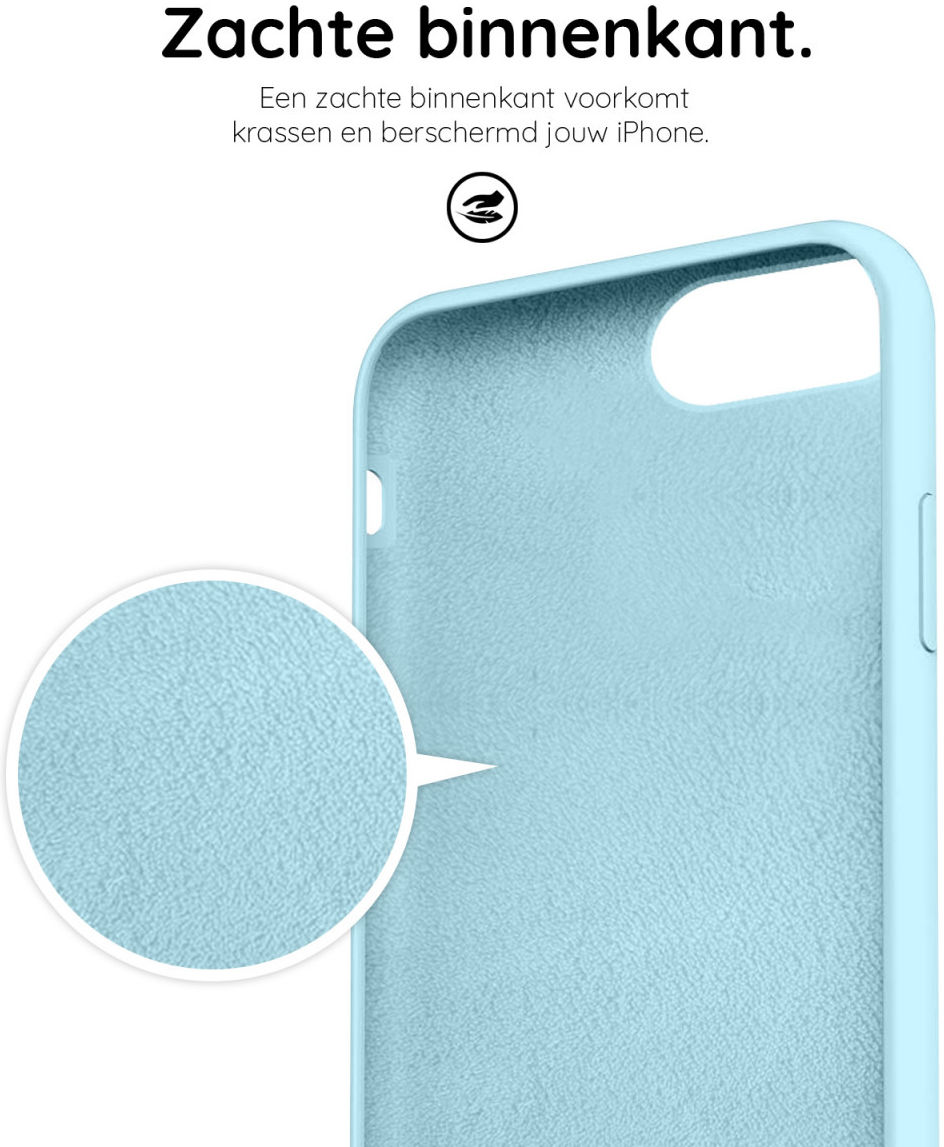 HappyCase iPhone SE 2020/2022 Hoesje Siliconen Back Cover Blauw afbeelding 7