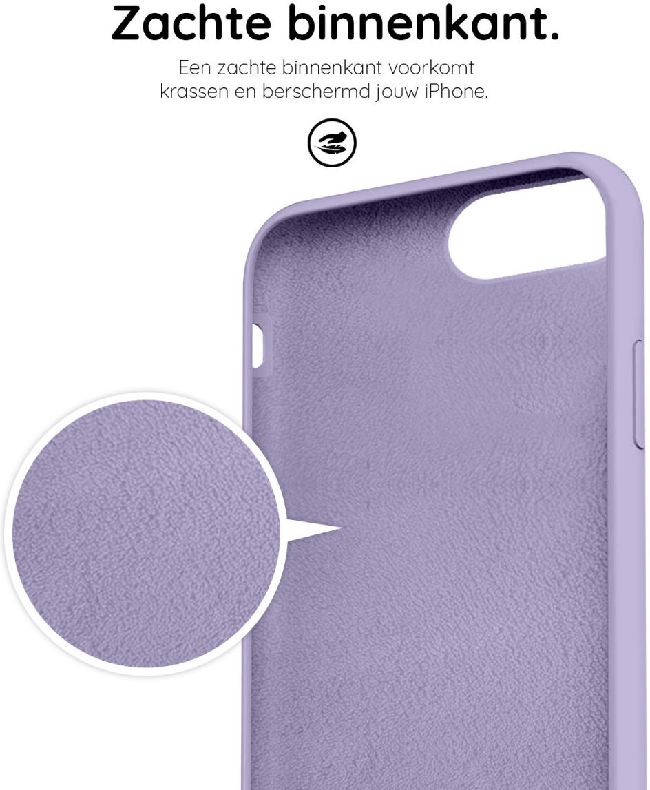 HappyCase iPhone SE 2020/2022 Hoesje Siliconen Back Cover Paars afbeelding 7