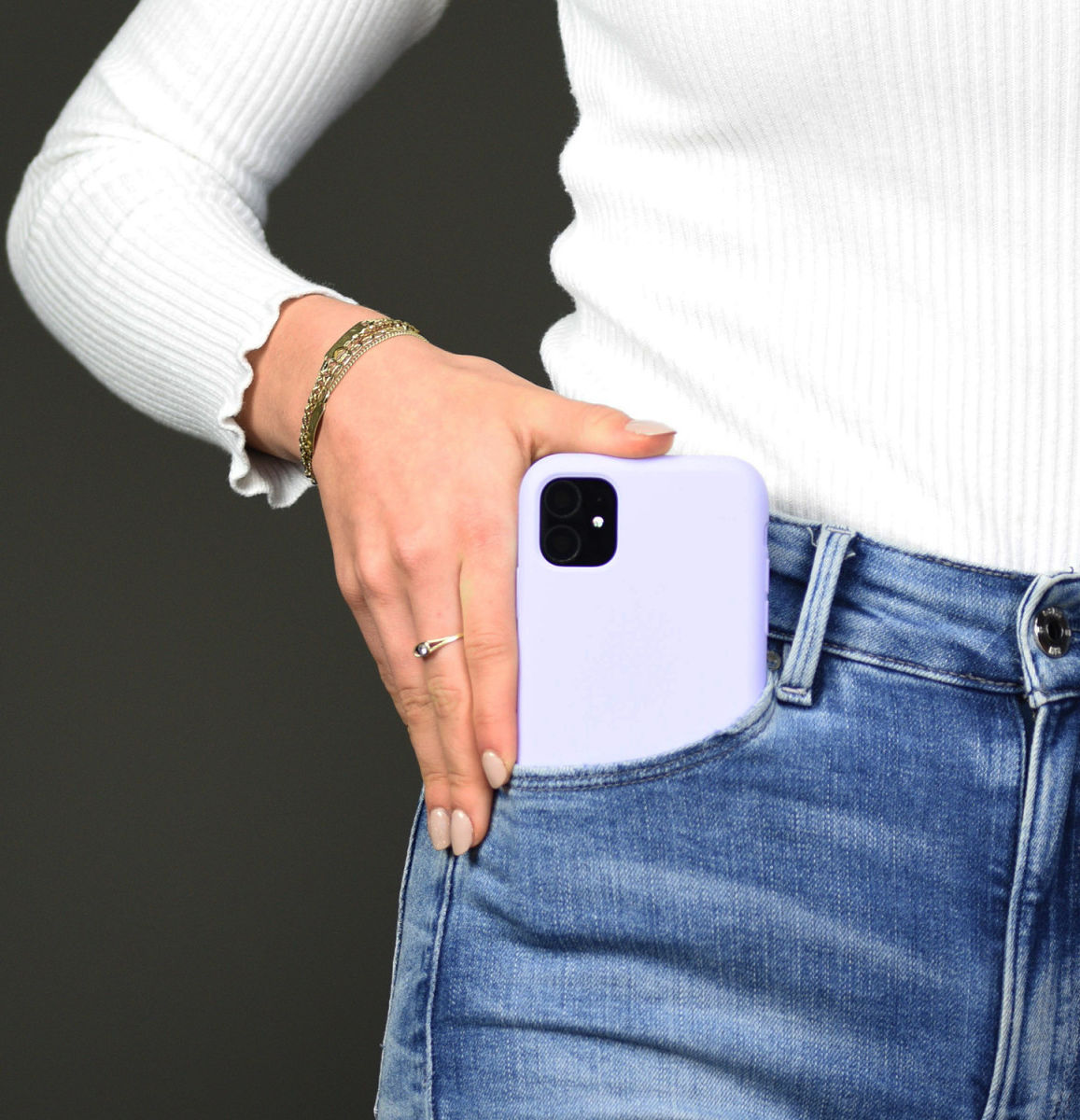 HappyCase iPhone SE 2020/2022 Hoesje Siliconen Back Cover Paars afbeelding 6