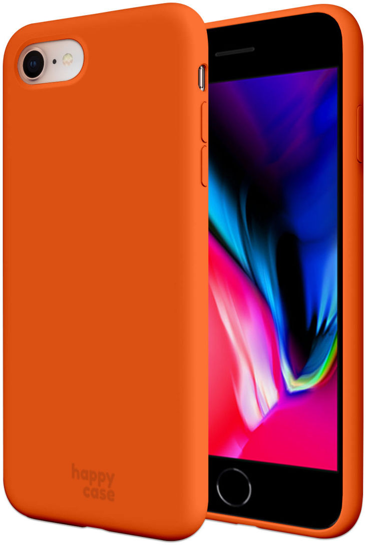 HappyCase iPhone SE 2020 Hoesje Siliconen Back Cover Oranje afbeelding 1