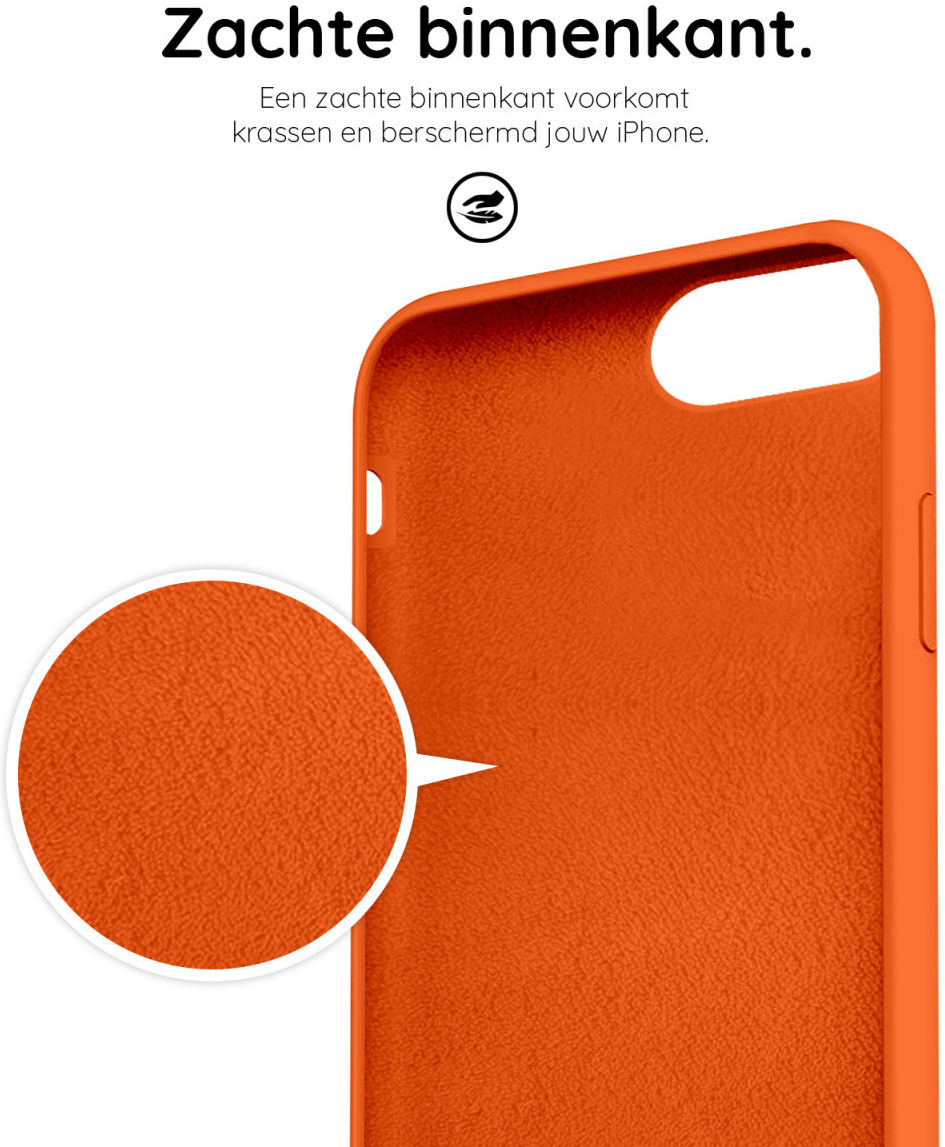 HappyCase iPhone SE 2020 Hoesje Siliconen Back Cover Oranje afbeelding 7