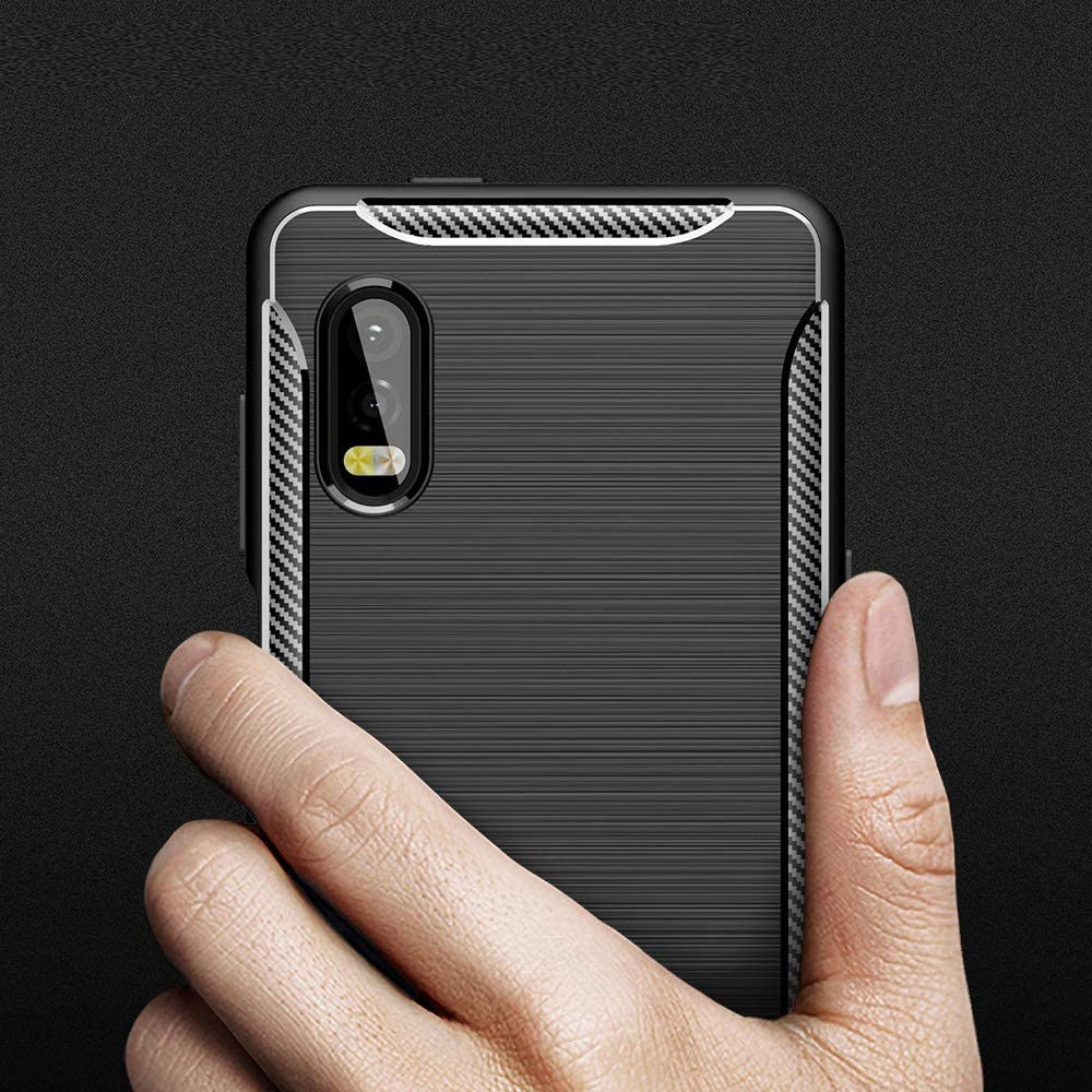 Samsung Galaxy Xcover Pro Geborsteld TPU Hoesje Zwart afbeelding 6