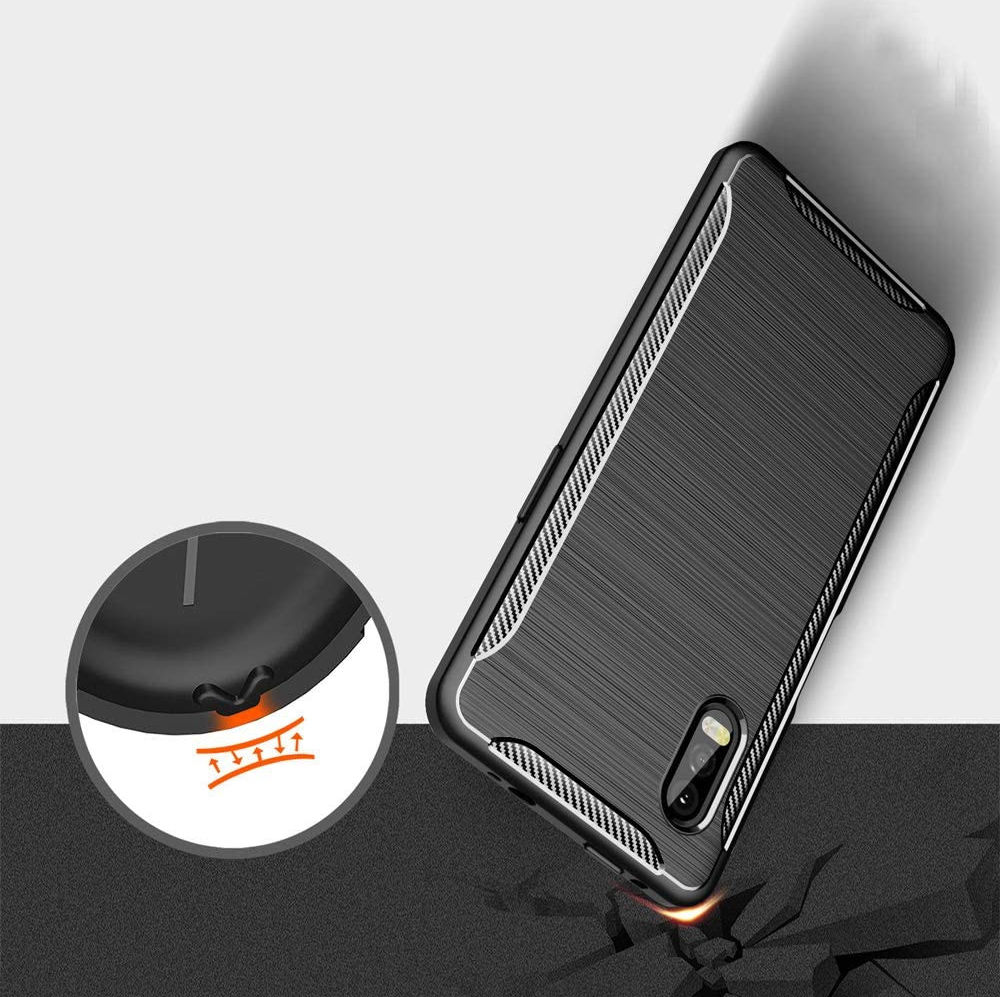 Samsung Galaxy Xcover Pro Geborsteld TPU Hoesje Zwart afbeelding 7