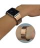 Apple Watch 45MM / 44MM / 42MM Bandje Luxe Schakelband Roestvrij Staal Roze