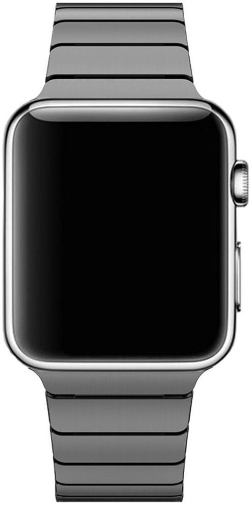 Apple Watch Bandje - 1-10/SE - 42/41/40/38MM - Schakelband - RVS - Zwart afbeelding 2