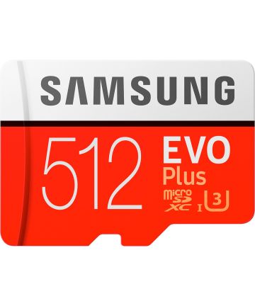 Samsung EVO Plus MicroSDXC Geheugenkaart (2020) met Adapter 512GB Rood Geheugenkaarten
