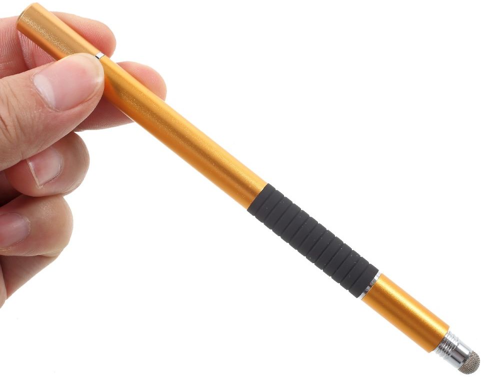 Universele Stylus Pen 3 Koppen voor Smartphone - Tablet – iPad Goud afbeelding 5