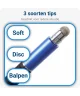 Universele Stylus Pen Voor Telefoon Tablet en iPad Met 3 Tips Blue