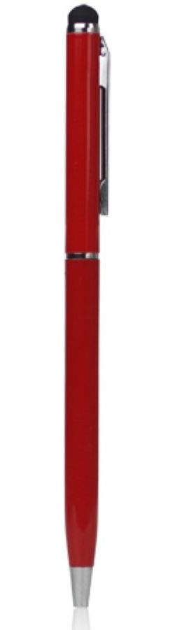 Universele Stylus Pen Met Soft Tip En Balpen Rood afbeelding 1