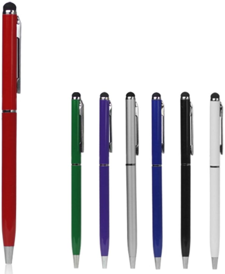 Universele Stylus Pen Met Soft Tip En Balpen Blauw afbeelding 4