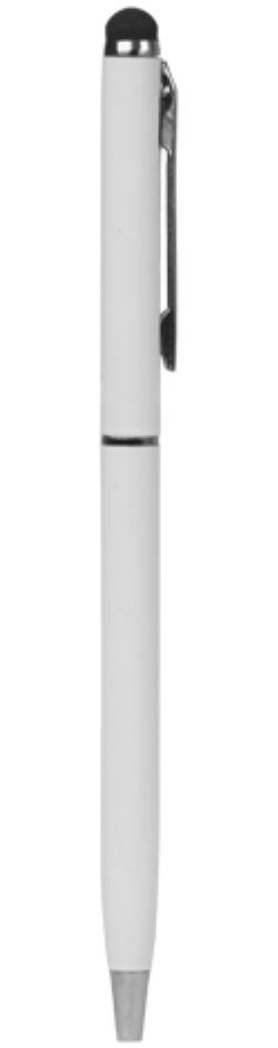 Universele Stylus Pen Met Soft Tip En Balpen Wit afbeelding 1