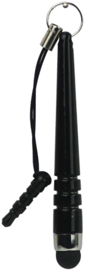 Universele Mini Stylus Pen Met 3.5MM Koord Zwart afbeelding 1