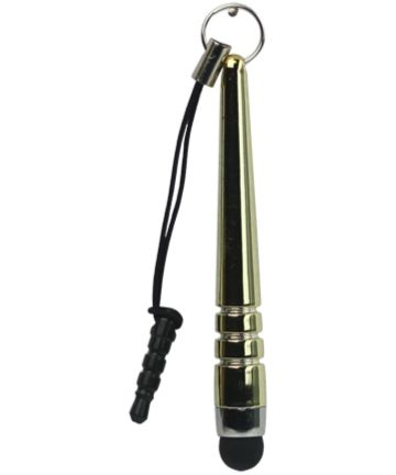 Capacitieve Mini Stylus 3.5mm Plug Goud Stylus Pennen