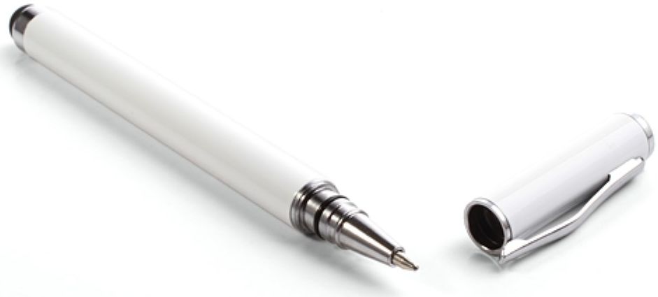 Universele Capacitive Stylus Met Balpen Wit afbeelding 2