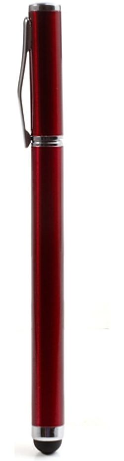 Universele Stylus Pen Met Balpen En Dop Rood afbeelding 1