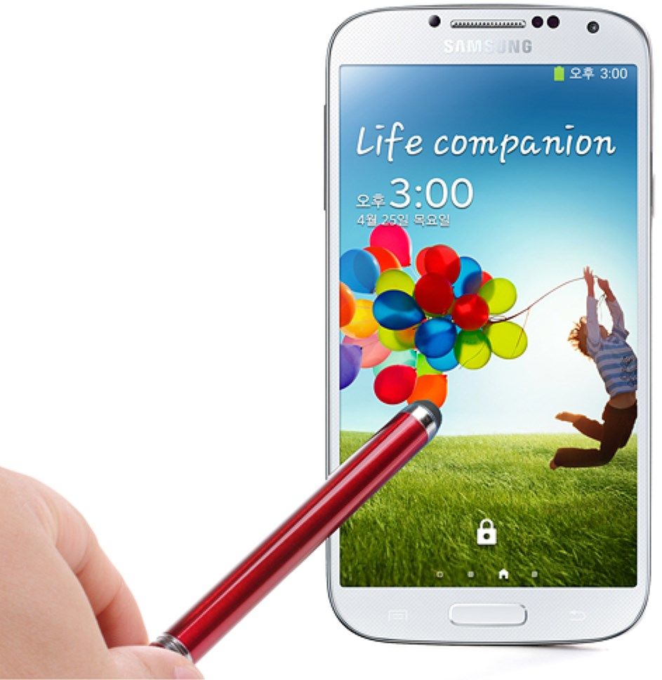 Universele Stylus Pen Met Balpen En Dop Rood afbeelding 4