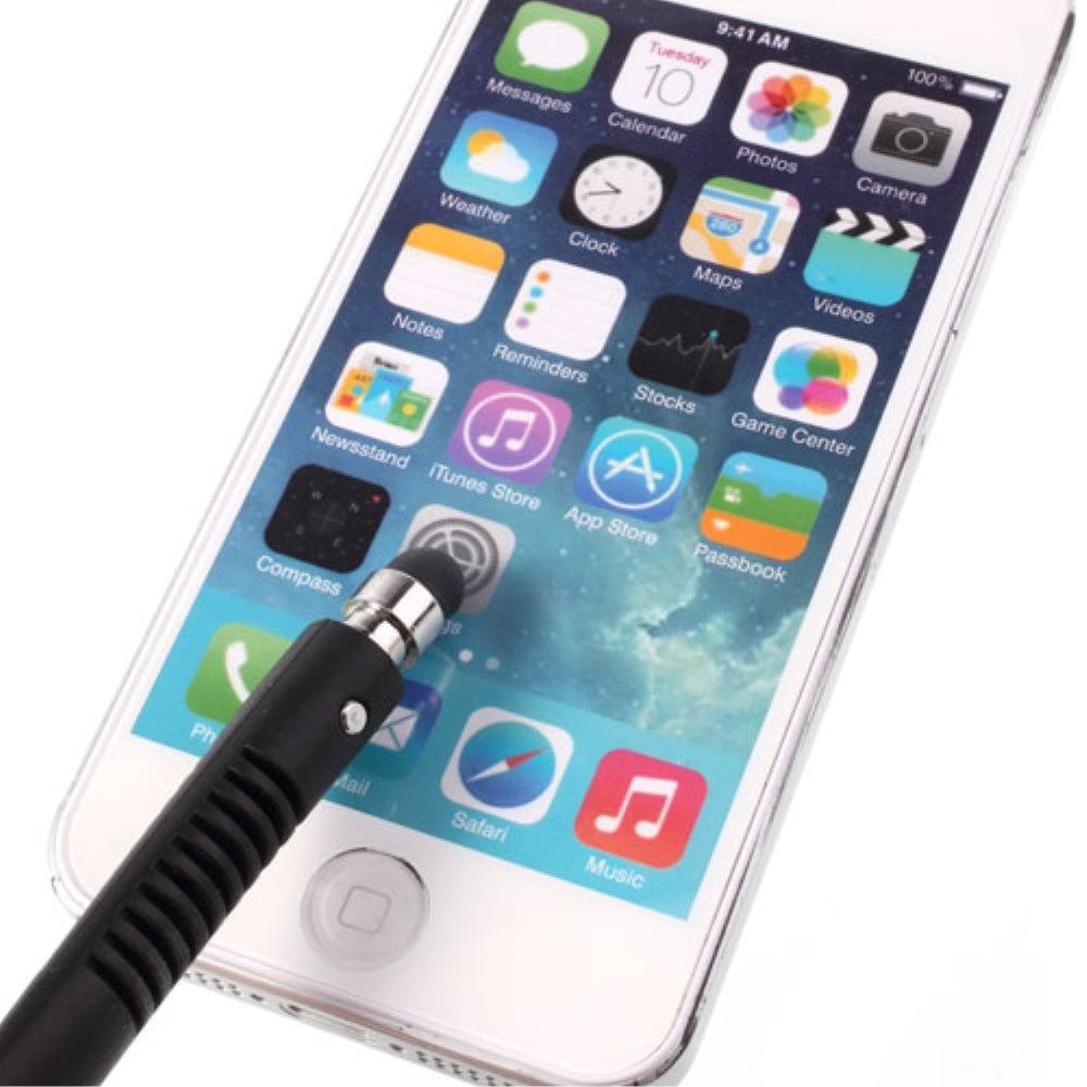 Universele Siliconen Capacitive Stylus Armband Zwart afbeelding 3