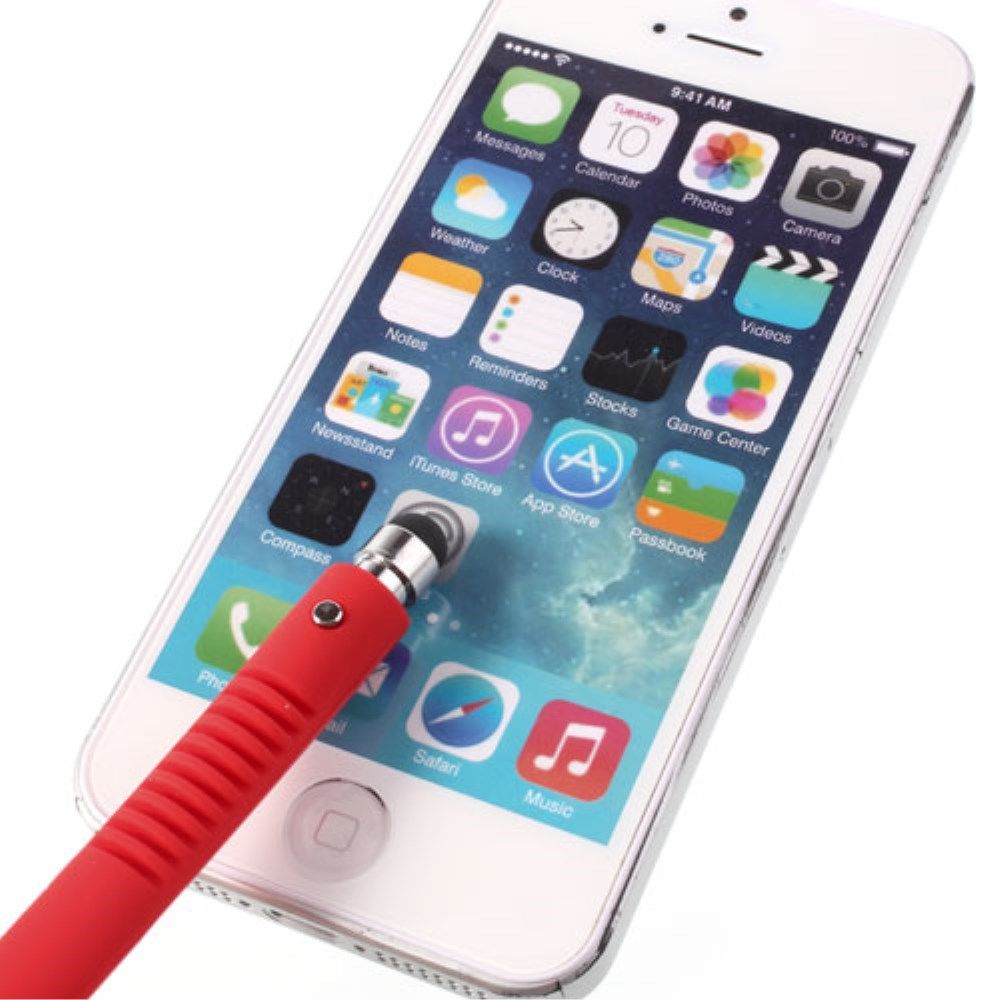 Universele Siliconen Capacitive Stylus Armband Rood afbeelding 3