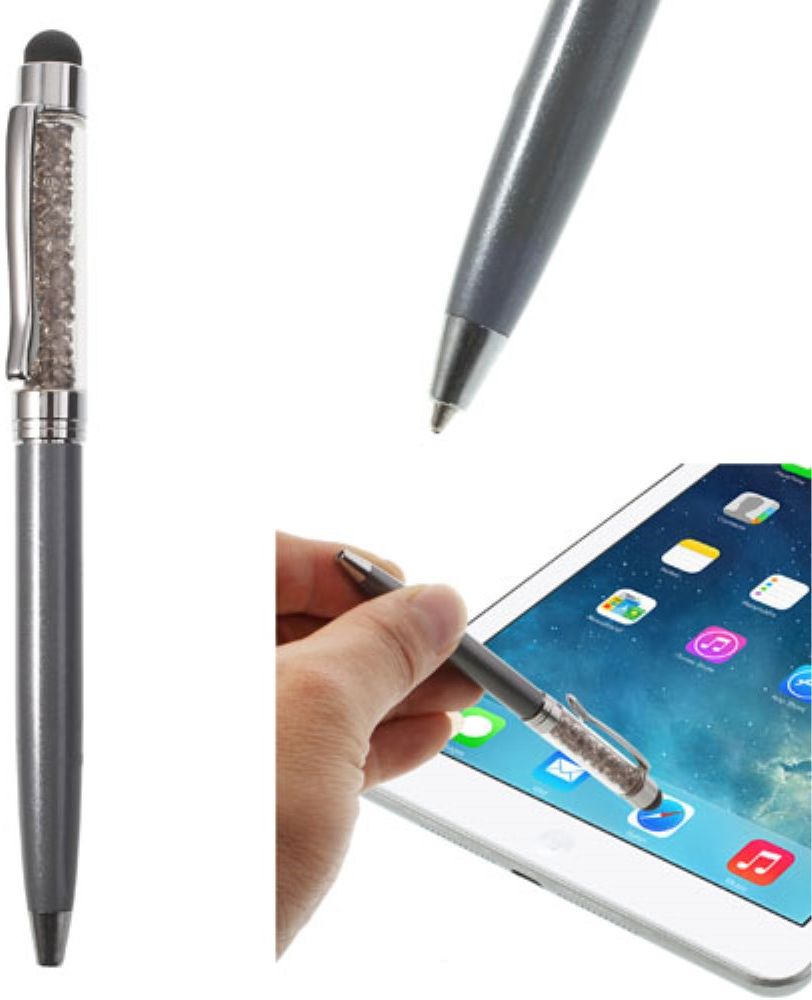 Universele Capacitive Stylus Met Balpen Grijs afbeelding 2