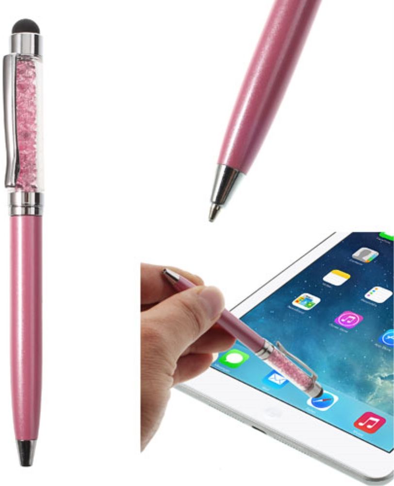 Universele Capacitive Stylus Met Balpen Donker Roze afbeelding 2