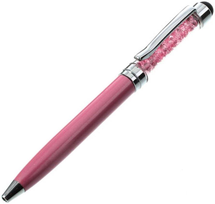 Universele Capacitive Stylus Met Balpen Donker Roze afbeelding 1