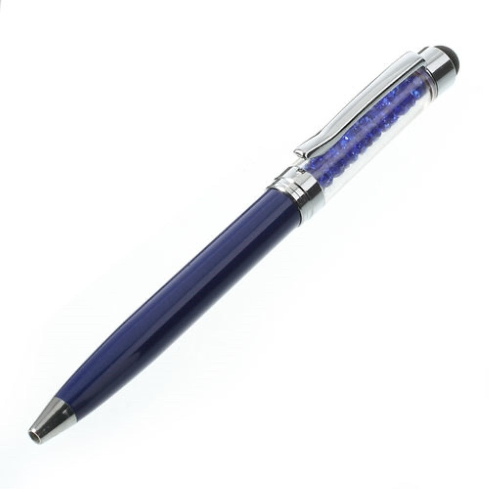Universele Handige Stylus Pen Met Soft Top En Balpen Blauw afbeelding 1