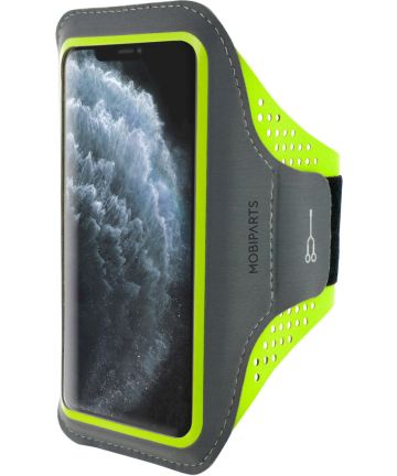 Mobiparts Comfort Fit Armband iPhone 11 Pro Max Sporthoesje Groen Sporthoesjes