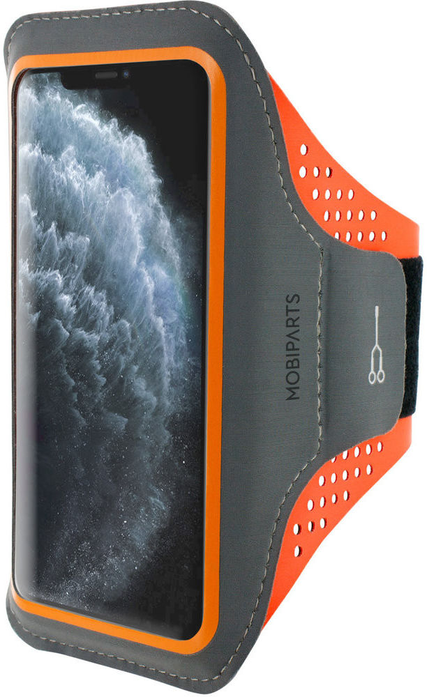 Mobiparts Comfort Fit Armband iPhone 11 Pro Max Sporthoesje Oranje afbeelding 1