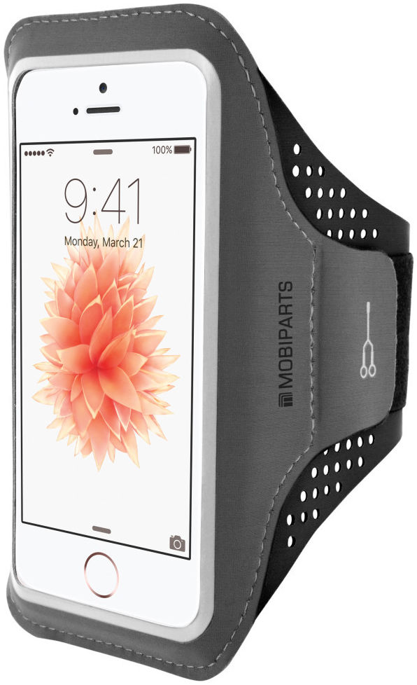 Mobiparts Comfort Fit Sport Armband Apple iPhone 5 / 5S / SE Zwart afbeelding 1
