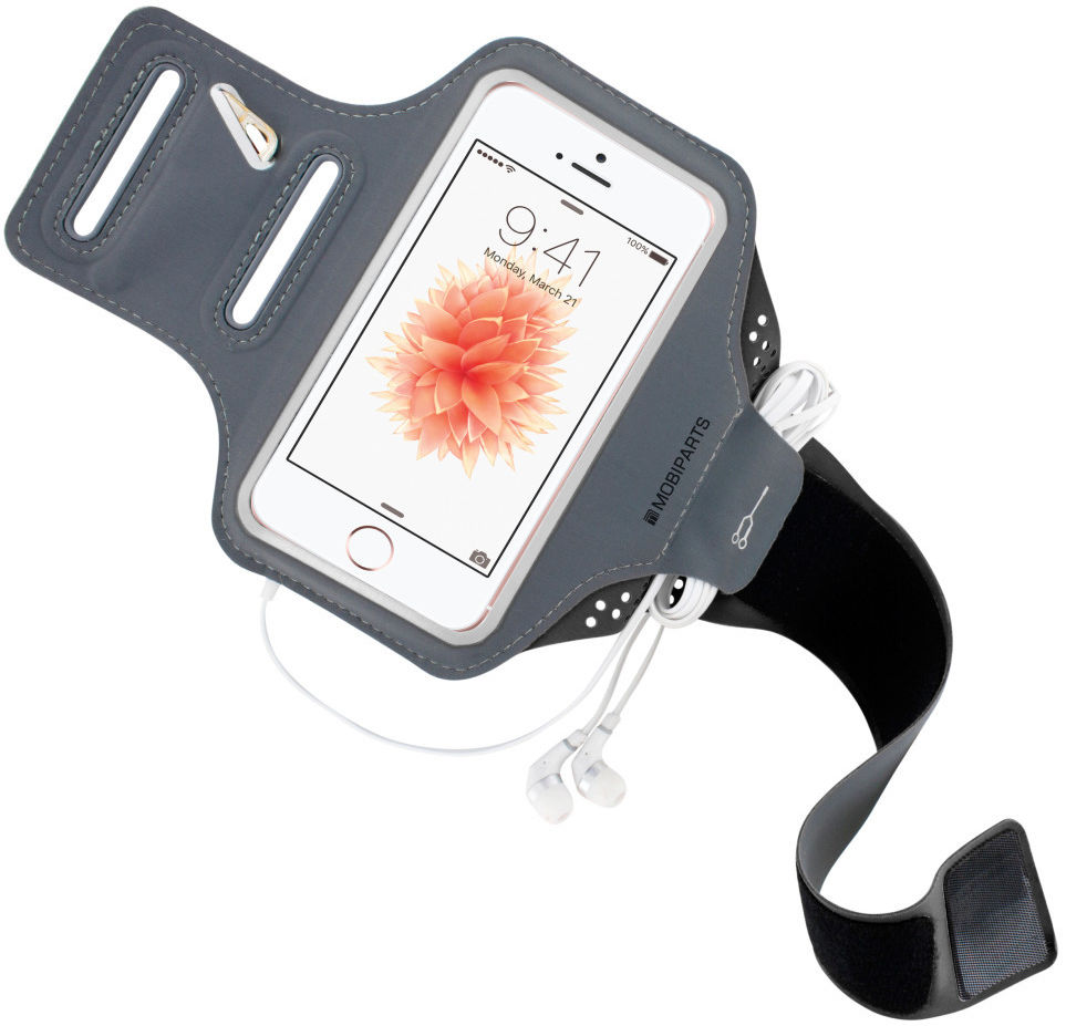 Mobiparts Comfort Fit Sport Armband Apple iPhone 5 / 5S / SE Zwart afbeelding 2