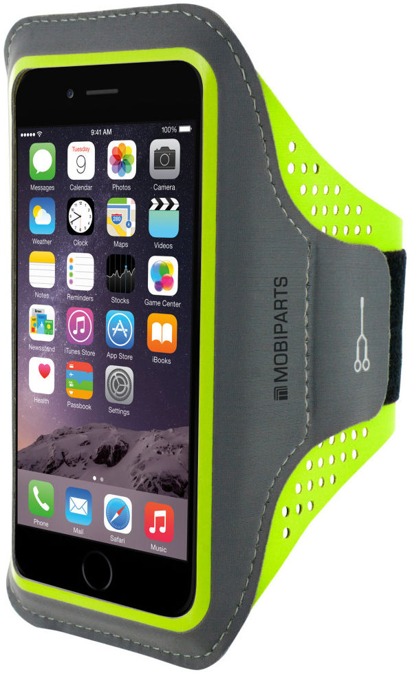 Mobiparts Comfort Fit Armband iPhone 8 / 7 / 6 Plus Sporthoesje Groen afbeelding 1
