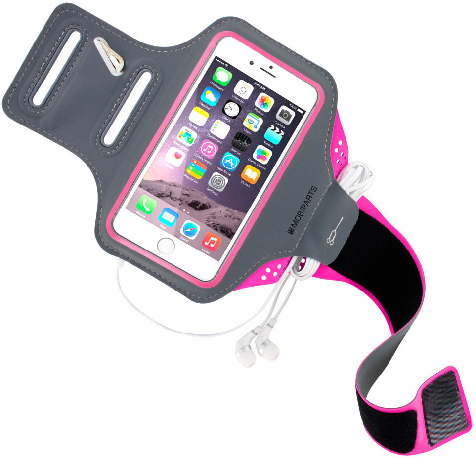 Mobiparts Comfort Fit Armband iPhone SE (2020) / 8 Sporthoesje Roze afbeelding 2