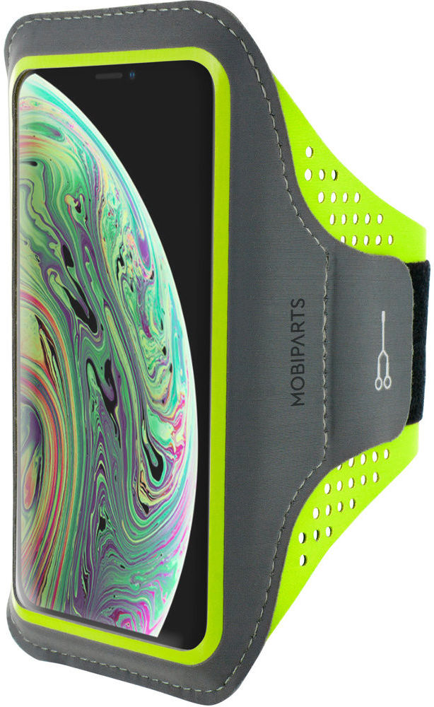 Mobiparts Comfort Fit Armband Apple iPhone XS / X Sporthoesje Groen afbeelding 1
