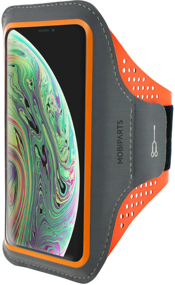 Mobiparts Comfort Fit Armband Apple iPhone XS / X Sporthoesje Oranje afbeelding 1