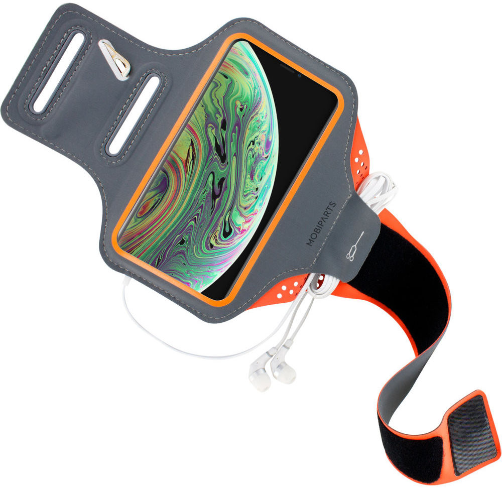 Mobiparts Comfort Fit Armband Apple iPhone XS / X Sporthoesje Oranje afbeelding 2