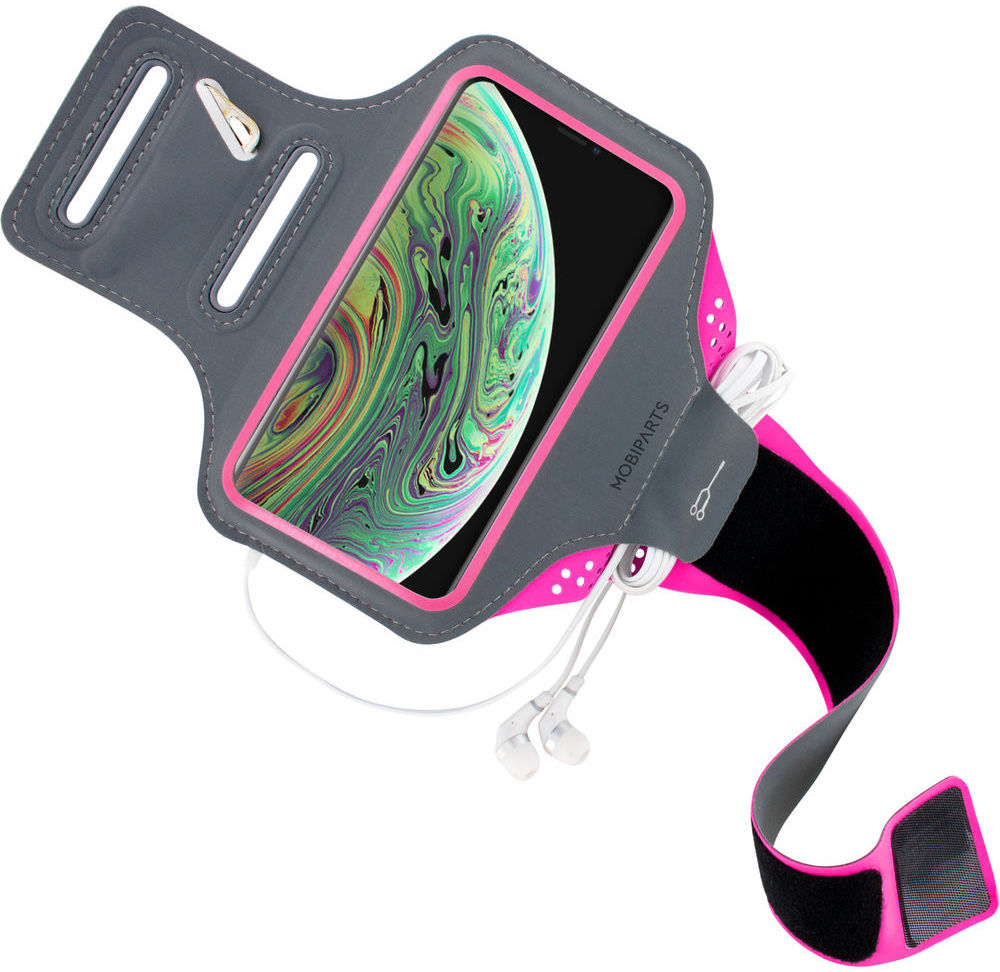 Mobiparts Comfort Fit Armband Apple iPhone XS / X Sporthoesje Roze afbeelding 2