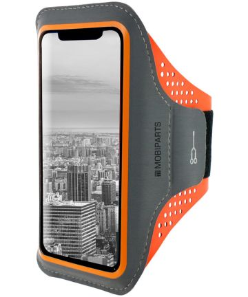 Mobiparts Comfort Fit Sport Armband Apple iPhone XR Sporthoesje Oranje Sporthoesjes