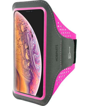 Mobiparts Comfort Fit Sport Armband Apple iPhone XS Max Roze Sporthoesjes
