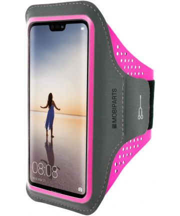 Mobiparts Comfort Fit Sport Armband Huawei P20 Lite Roze Sporthoesjes