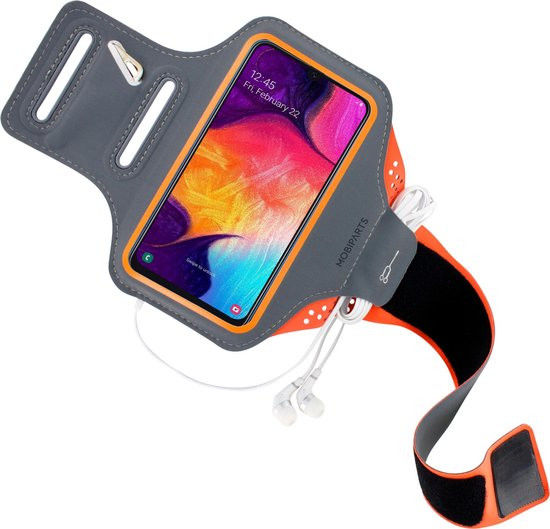 Mobiparts Comfort Fit Armband Samsung A50 / A30S Sporthoesje Oranje afbeelding 2