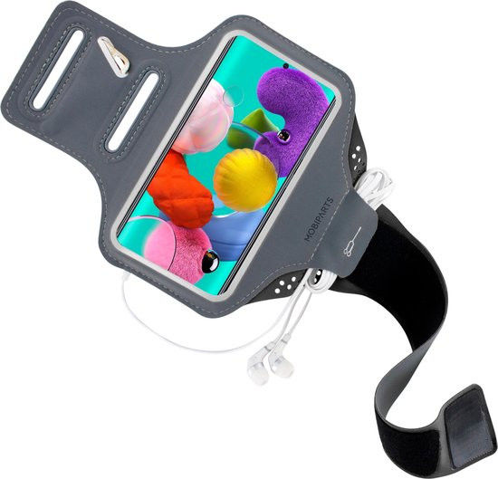 Mobiparts Comfort Fit Armband Samsung Galaxy A51 Sporthoesje Zwart afbeelding 2