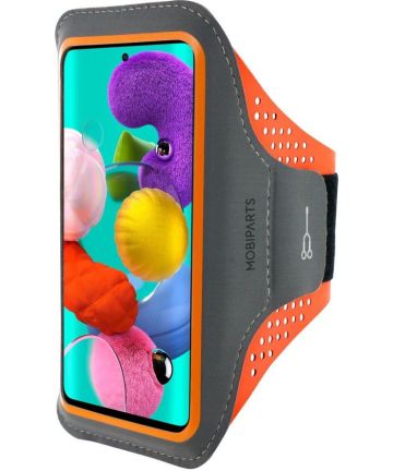 Mobiparts Comfort Fit Armband Samsung Galaxy A51 Sporthoesje Oranje Sporthoesjes