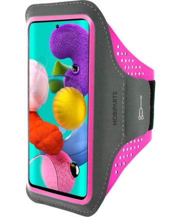 Mobiparts Comfort Fit Armband Samsung Galaxy A51 Sporthoesje Roze Sporthoesjes
